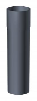 Fallrohr 60 mm 2 Meter mit Muffe Aluminium anthrazit